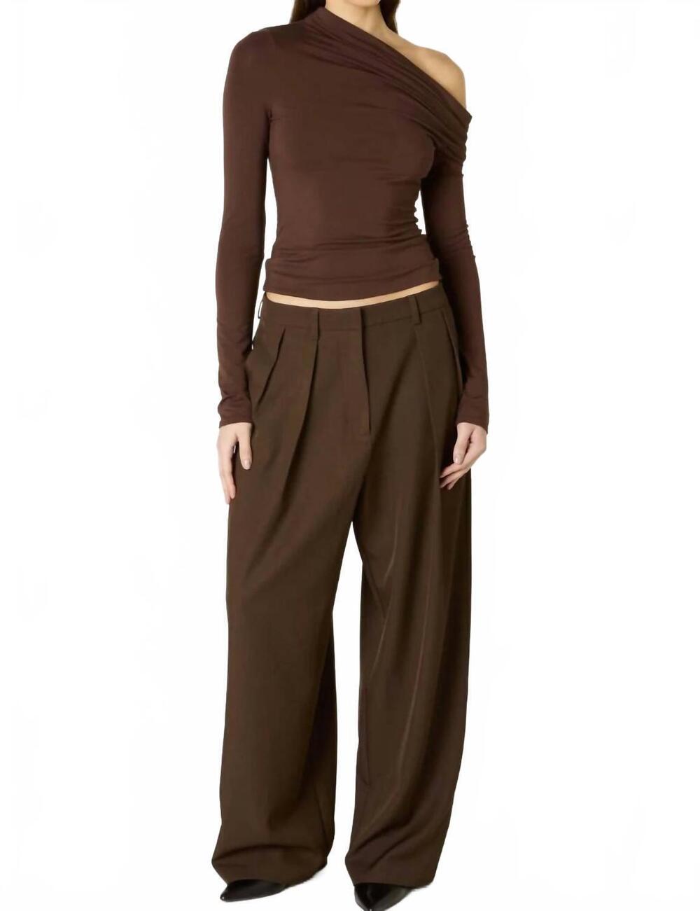 NEW NIA highbury wide leg pants in brown